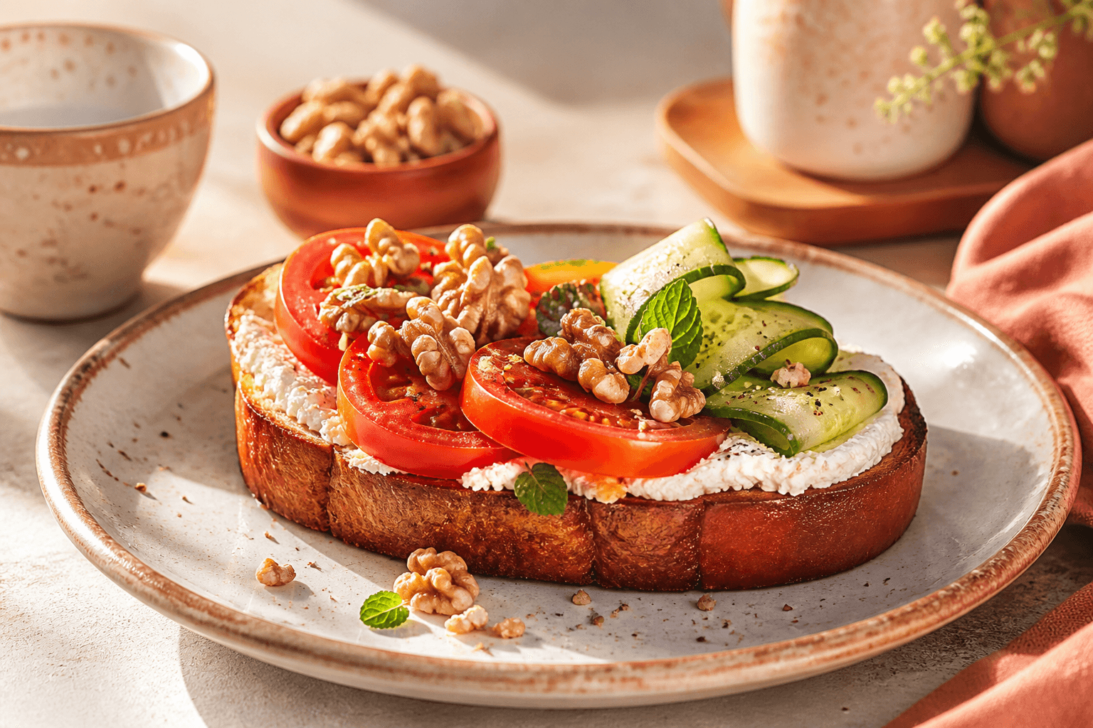 Persian fusion breakfast on brioche